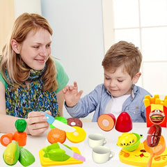Kitchen Food & Vegetable Cutting Toys Set Pretend Play Kitchen Toys