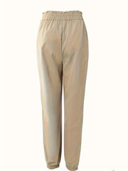  High Rise Jogger Trousers With Pockets