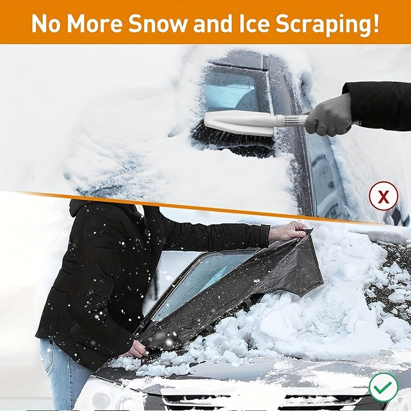 Magnetic Car Windshield Cover Sun Shade Waterproof Winter Snow Cover