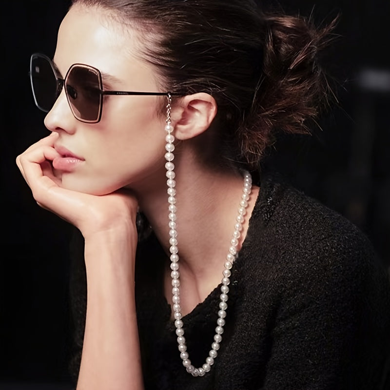 Pearl Mask Rope Glasses Chain Handmade Necklace