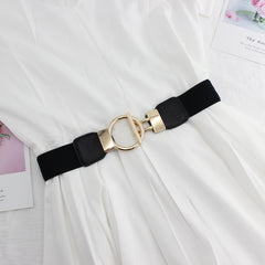 Ring Buckle Elastic Waistband