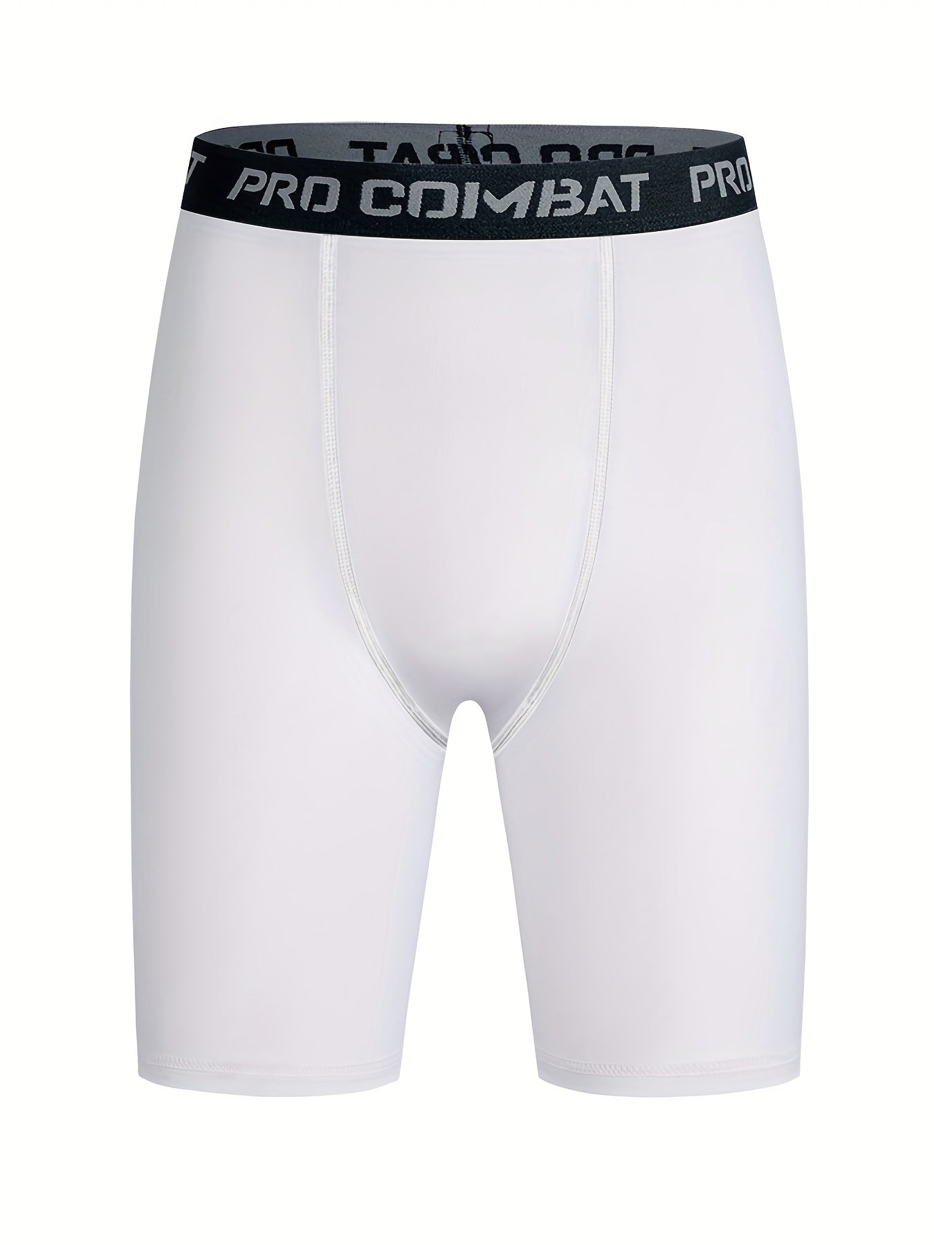 Men's Letter Print Waist Cycling Compression Shorts