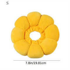 Adjustable Sunflower Recovery Collar for Cats and Small Dogs