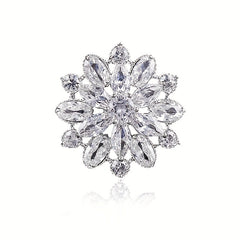 Snowflake Copper Brooch For Men Charm Banquet Prom Costume Jewelry Gift