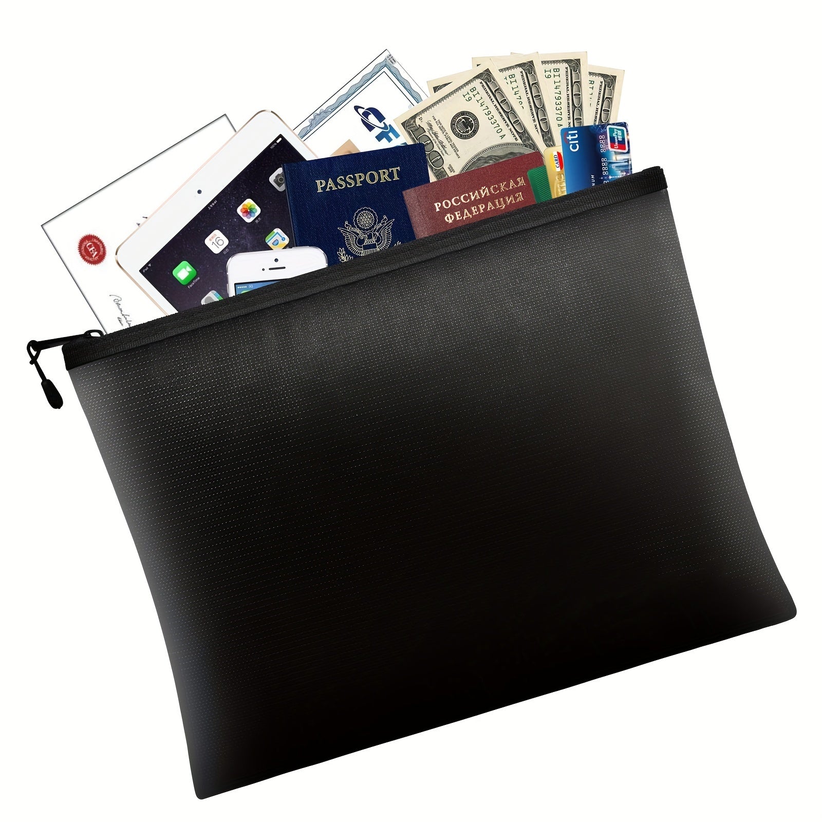 Fireproof Document Bag Double sided Waterproof Document Holder