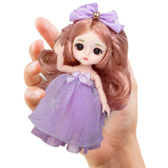 Purple Princess Doll 6.3-inch Gift For Girls Toy