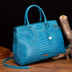 Crocodile Embossed Crossbody Handbag