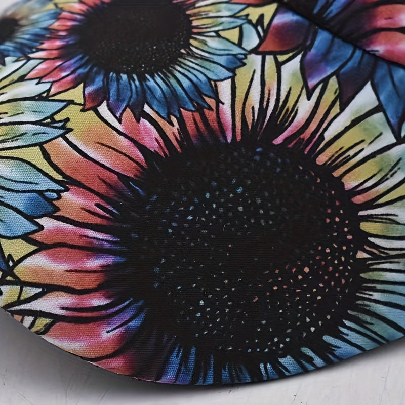 Daisy Print Baseball Cap Ponytail Hip Hop Sports Trucker Hats Mesh Adjustable