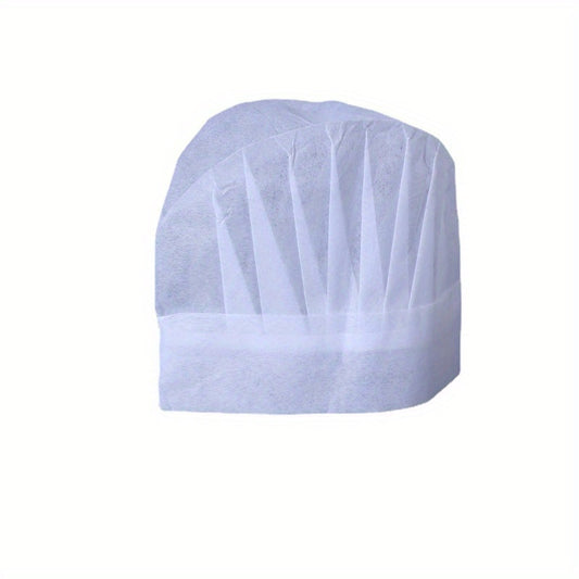 10pcs Disposable Chef Hats Unisex Kitchen Caps for Home Kitchen