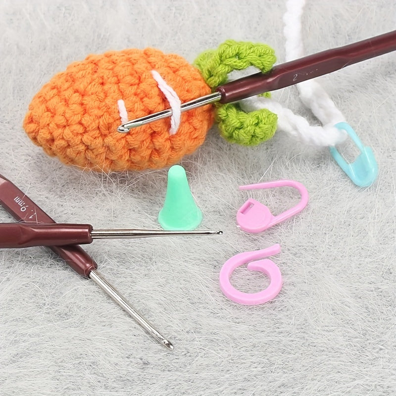 16pcs Crochet Hook Knitting Needles Set 0.5mm-2.5mm Yarn Sweater Weave Needles