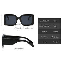 Retro Square Sunglasses for Women Vintage Thick Frame Glasses