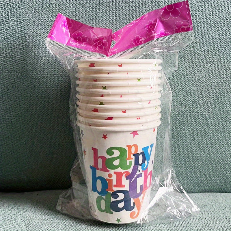 Colorful Balloon Party Tableware Set for Birthday Party Camping Picnic