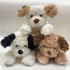 Plush Dog Toy Adorable Brown & Puppy Designs Soft Polyester for Holiday Decor