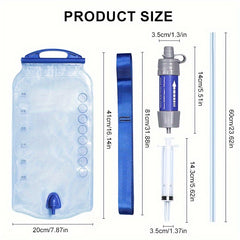 Portable Water Filter Straw with Water Bag