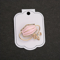 Alloy Diamond Mask Brooch For Men Rhinestone Drop Oil Corsage