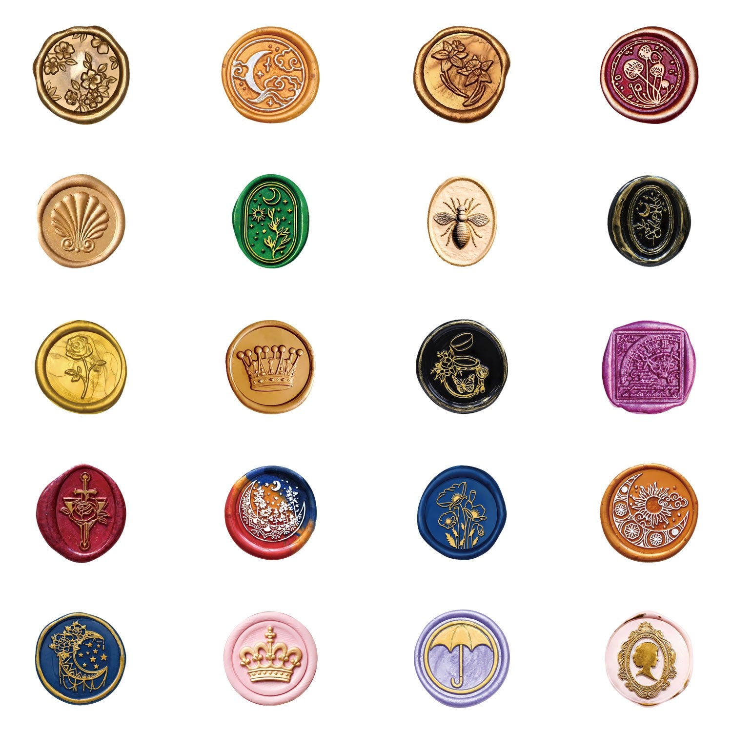 60pcs Wax Seal Stickers Envelope Seals Waterproof Vinyl Sticker