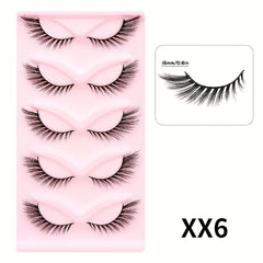 5/10 Pairs Cat Eye False Eyelashes Natural Curling Fluffy Fox Eye Long