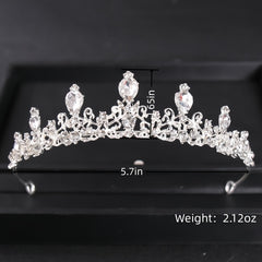 Vintage Gothic Antique Crown Tiara Headband With Rhinestone Crystals
