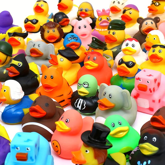 Colorful Rubber Ducks Toys for Kids - Bath, Birthday, Baby Showers
