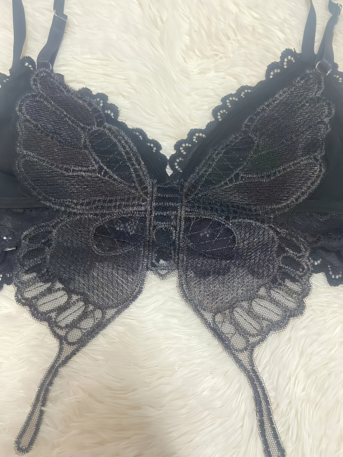Push Up Bra Butterfly Embroidery Lingerie