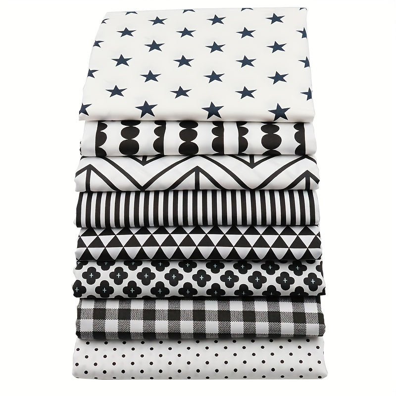 8pcs Printed Fabric Patchwork Doll Needlework Cloth DIY Sewing Quilting Material