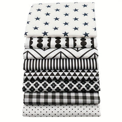 8pcs Printed Fabric Patchwork Doll Needlework Cloth DIY Sewing Quilting Material