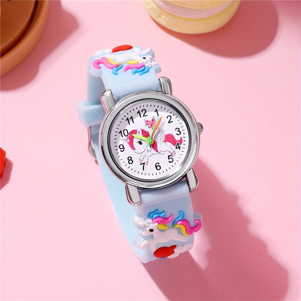 Colorful Unicorn Pattern Kids Watch