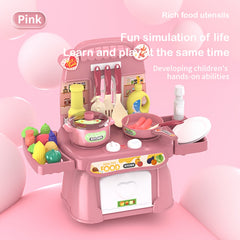 Kids Dining Table Set with Veggie & Fruit Accessories