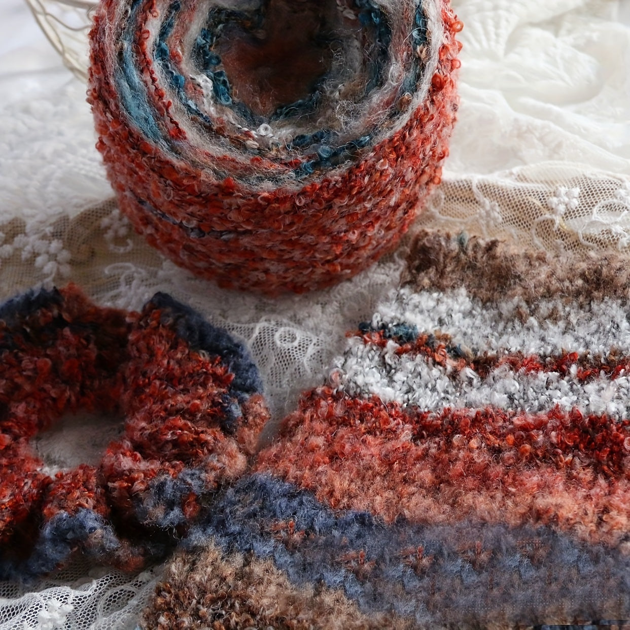 Gradient Fluffy Chunky Yarn for DIY Crocheting Sweater 50g