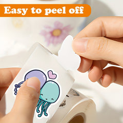 500pcs Ocean Stickers Roll - Waterproof Vinyl Decal