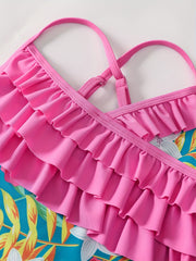 Cute Ruffle One Piece Swimsuit for Girls