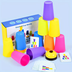 Stacked Cup Battle Game Recognition & Sorting Toy