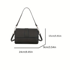 Vintage Leather Shoulder Bag with Adjustable Strap