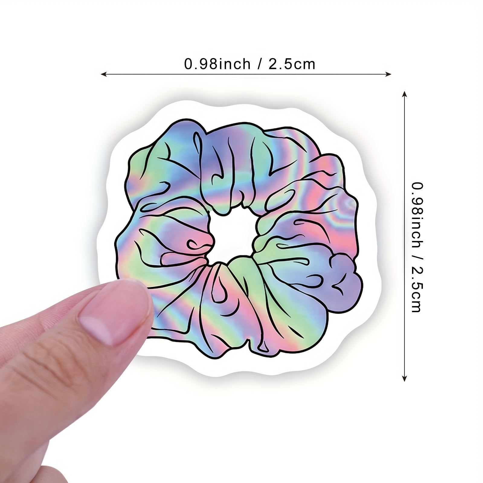 Holographic Laser Style Stickers Roll - 500pcs