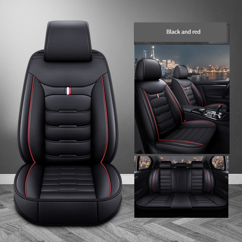 Full Leather Car Seat Cover All Seasons Universal Breathable Cushion