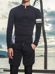 Men's Quick Dry Diving Wetsuit Set - Long Sleeve Jacket, Shorts, Leggings