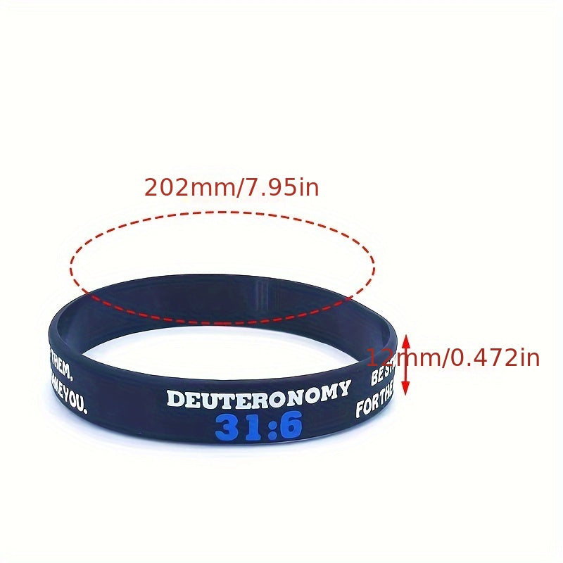 4pcs Greek Quotes Silicone Bracelet