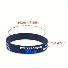 4pcs Greek Quotes Silicone Bracelet