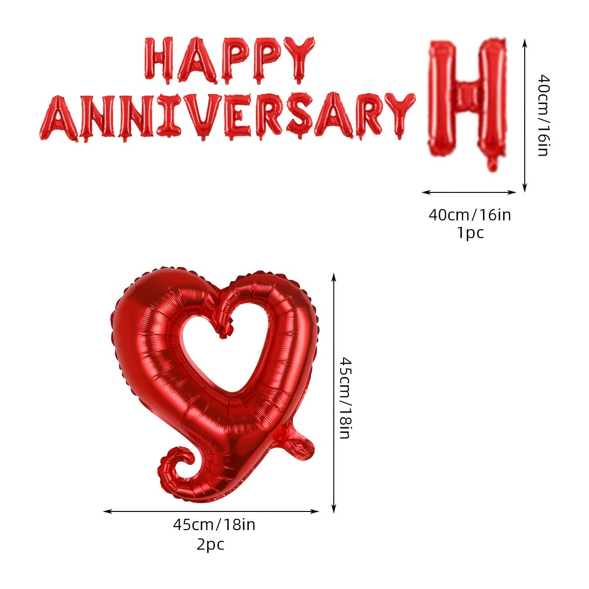 3pcs Silvery Anniversary Happy Birthday Balloon Letter 40 64 Cm