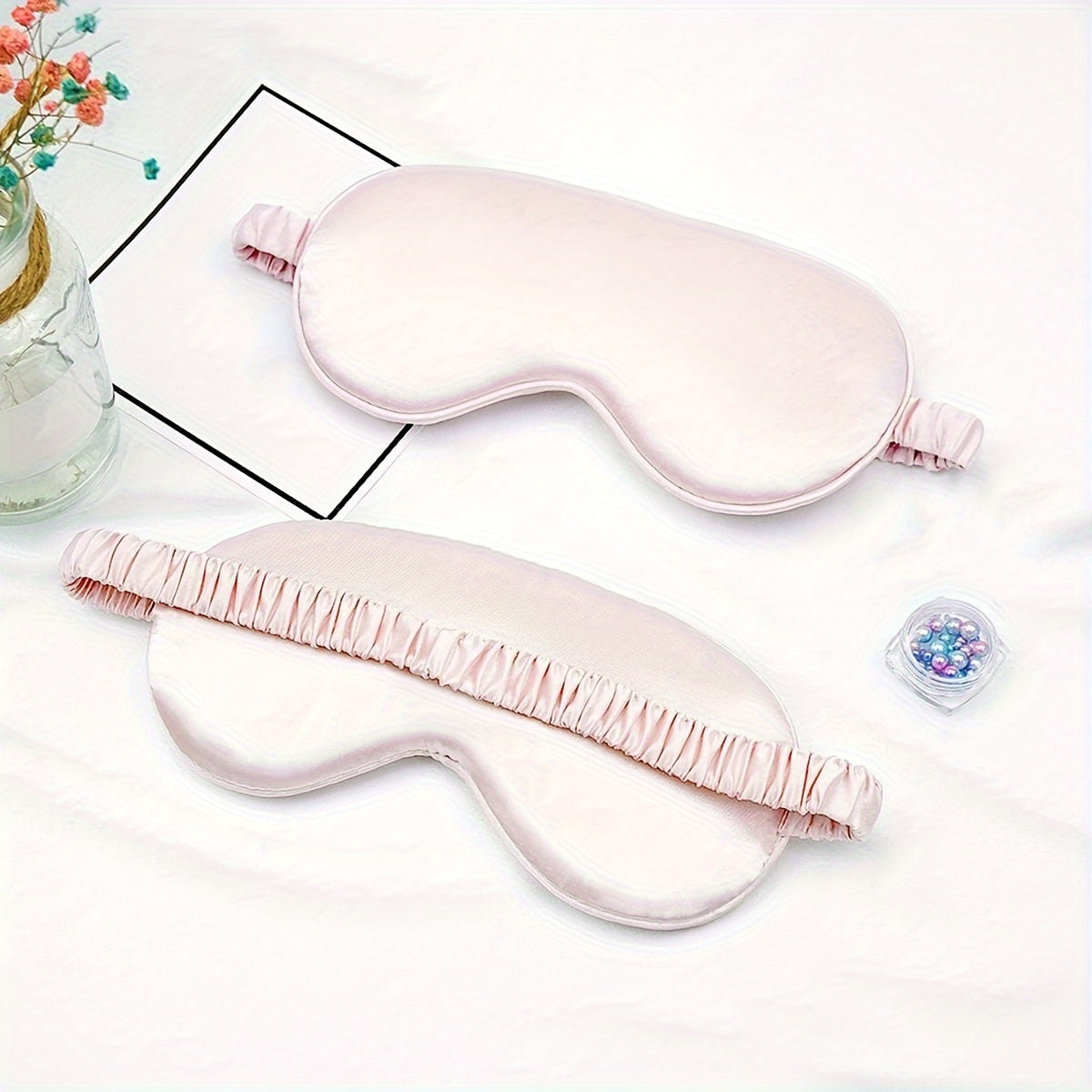 Double Sided Solid Eye Mask Elastic Travel Mask Lightweight Eye Cover