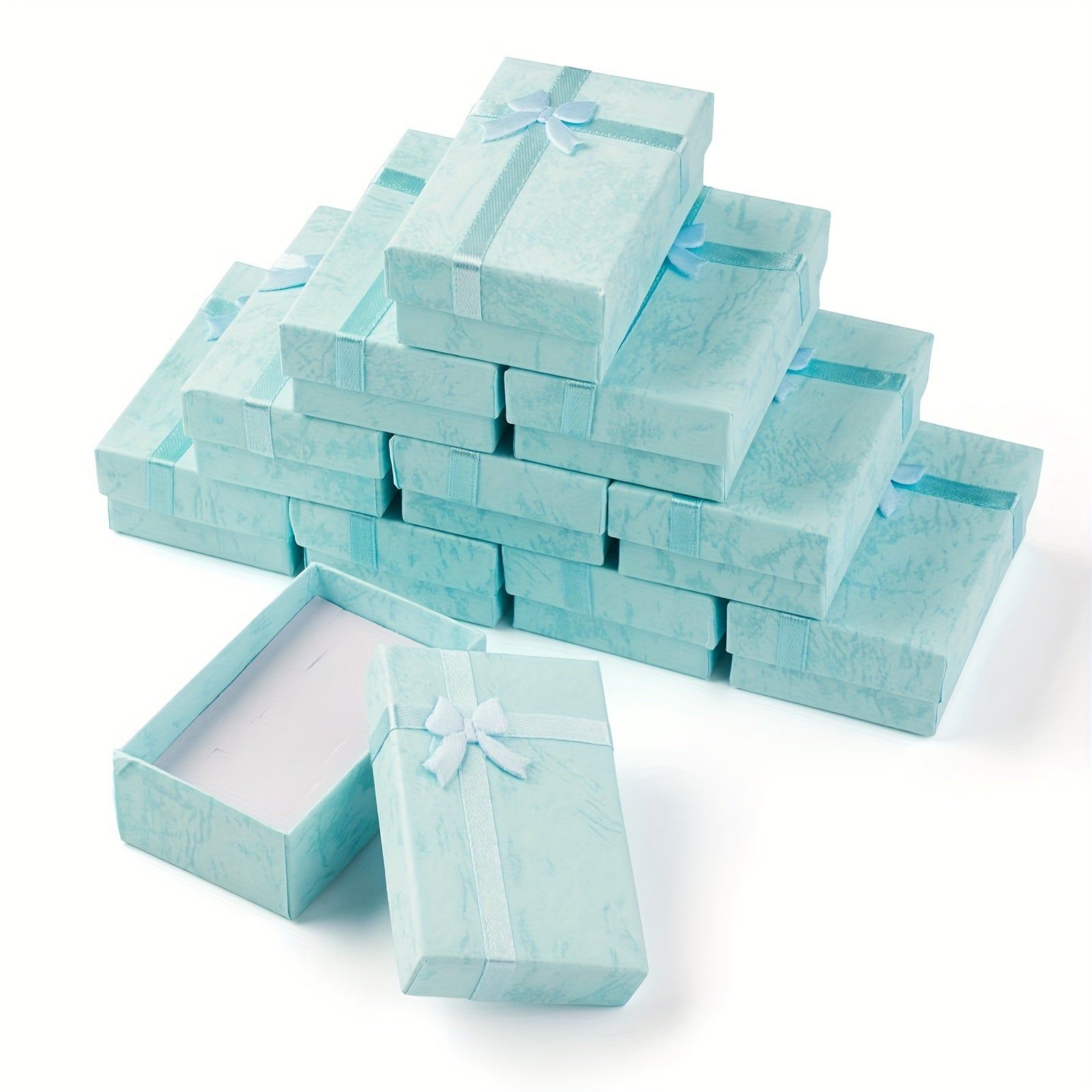 12pcs Jewelry Set Box With Sponge Pad For Anniversary Wedding Baby Shower
