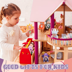 6pcs Realistic 4 Inch Youngsters Dolls Set with Pajamas