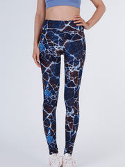 Stone Print High Waist Cropped Pants