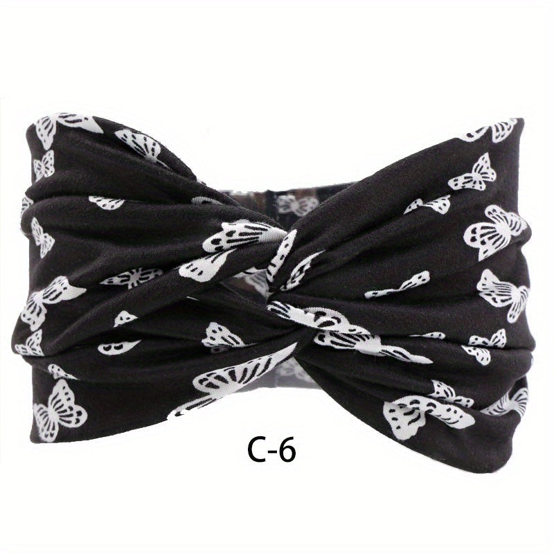 Bohemian Style Stretchy Cross Knot Sports Headband