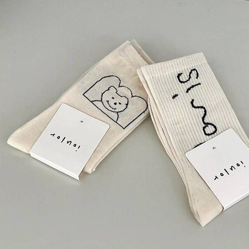 Women's Letter Pattern Crew Socks