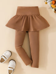 Girls' Ruffle Skort Leggings for Fall/Spring