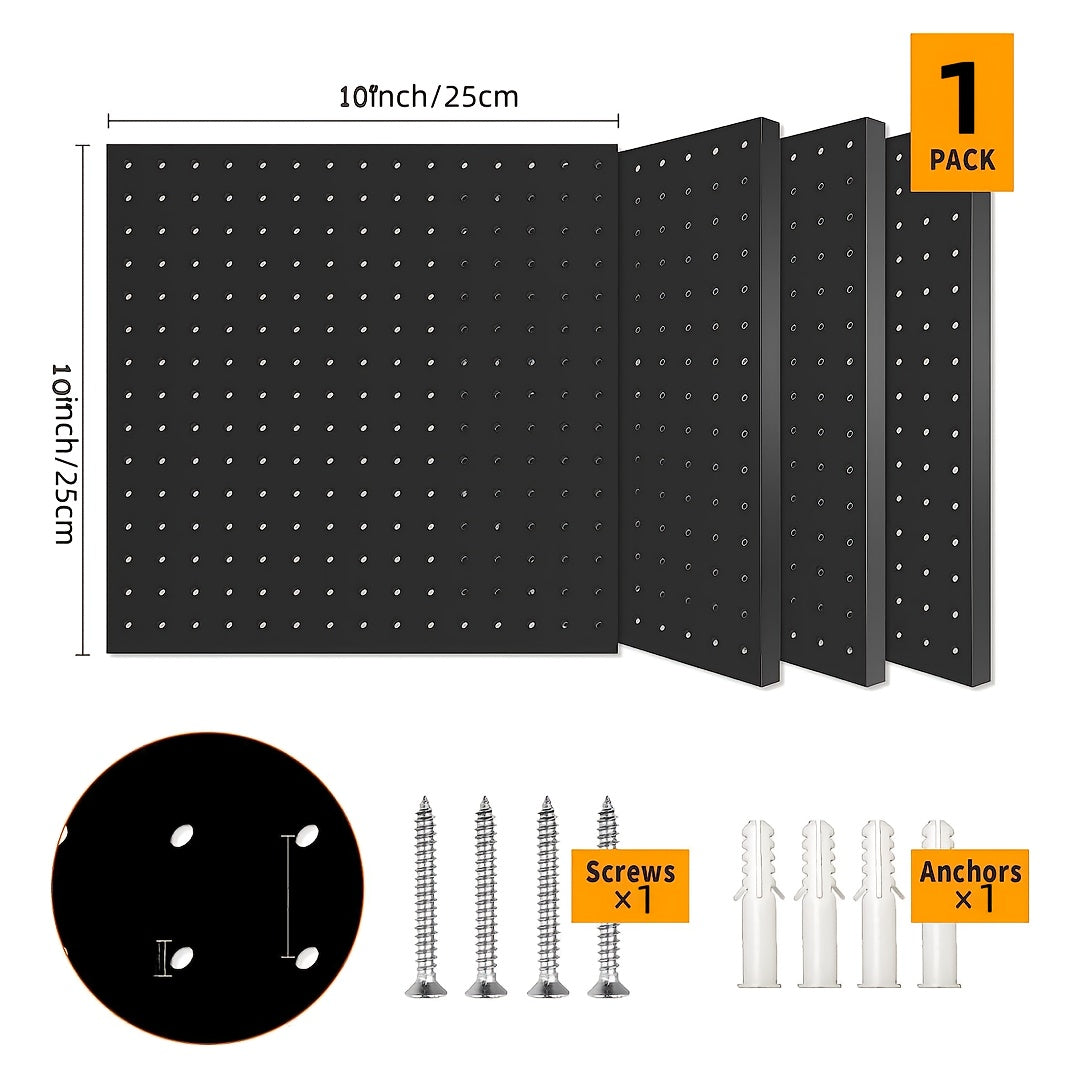 Metal Pegboard w/ 1in Hole Spacing & Screws for Garage Wall Storage