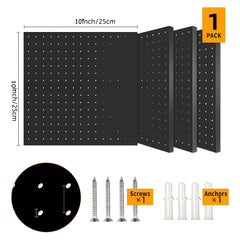 Metal Pegboard w/ 1in Hole Spacing & Screws for Garage Wall Storage