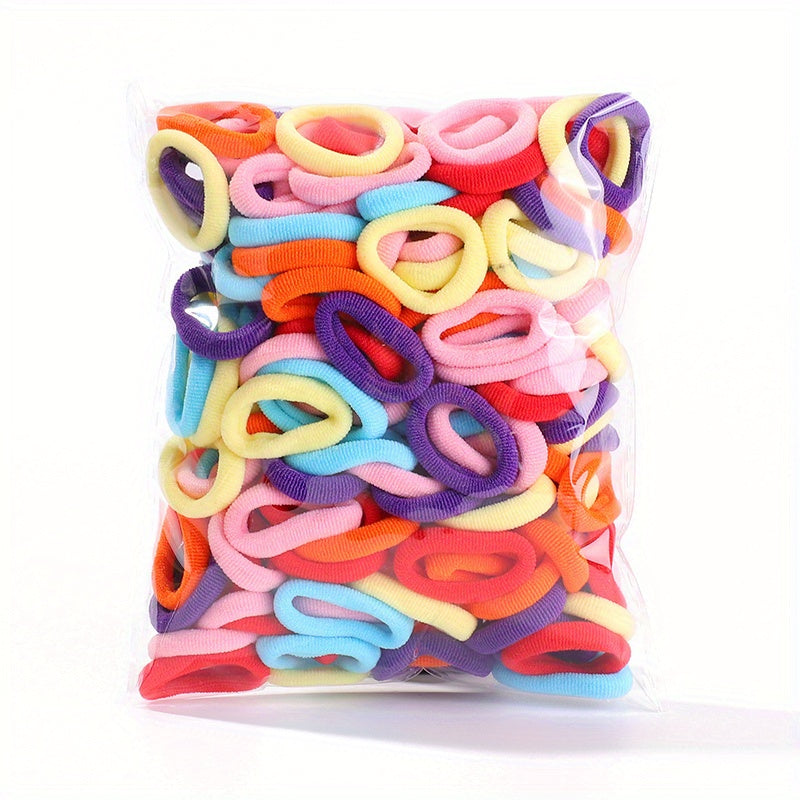 50pcs Colorful Hair Tie Ponytail Holders Scrunchies Hair Accessories for Baby Gi