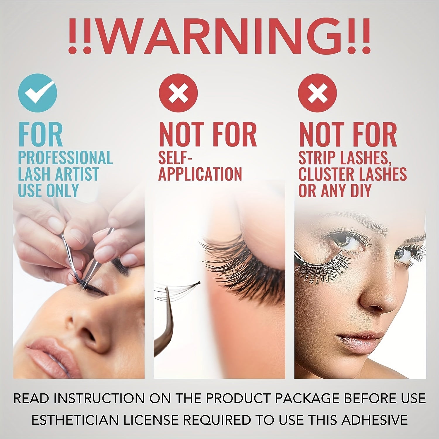 GOLLEE Eyelash Extension Glue Strong Adhesive 0.5 Sec Dry Time 8 Weeks Retention